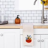 Pumpkin Bouquet 2-Piece Hand Towel Set, Natural