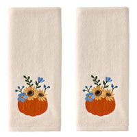 Pumpkin Bouquet 2-Piece Hand Towel Set, Natural