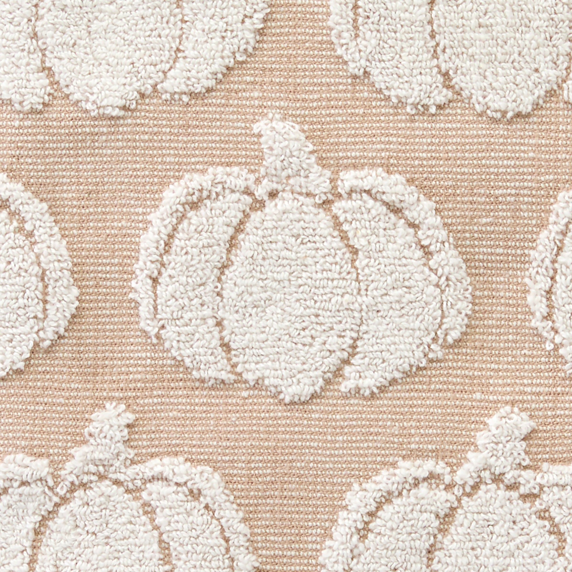 Pumpkin Jacquard 2-Piece Hand Towel Set, Tan