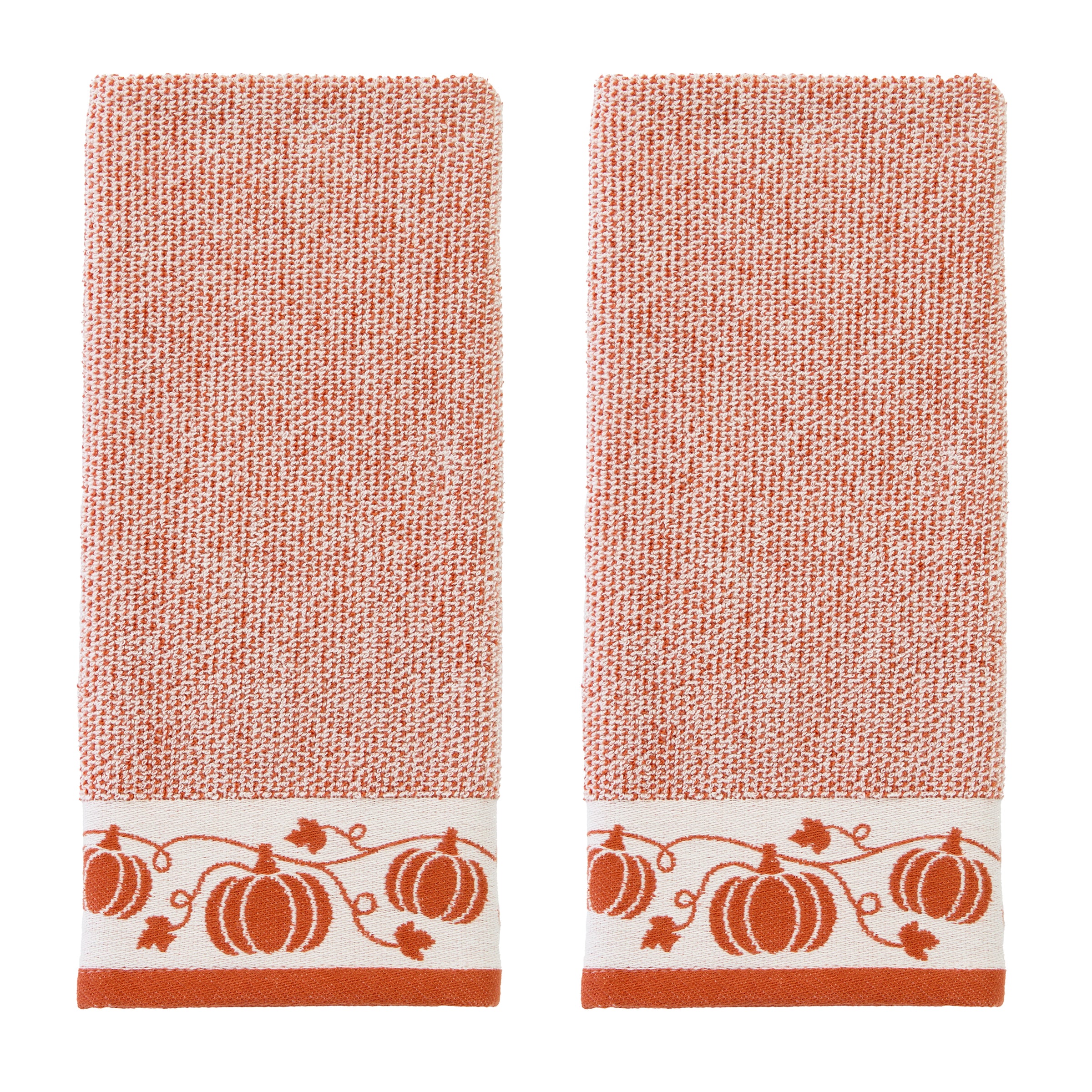 Pumpkin Vine 2-Piece Hand Towel Set, Spice