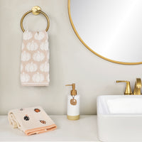 Pumpkin Jacquard 2-Piece Hand Towel Set, Tan