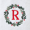 Wreath Monogram “R" 2-Piece Hand Towel Set, White