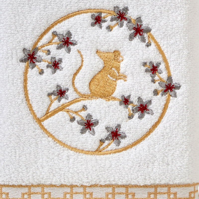 Vern Yip by SKL Home, Zodiac Rat 2-Piece Hand Towel Set, White