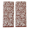 Renan Turkish Cotton Jacquard 2-Piece Hand Towel Set, Clay/Oxford