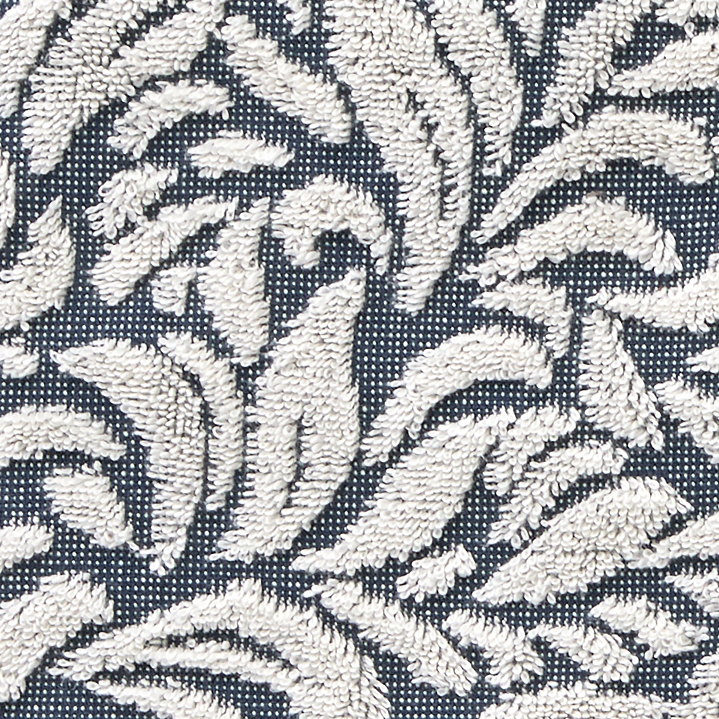 Renan Turkish Cotton Jacquard Bath Towel, Blue/Oxford