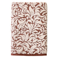 Renan Turkish Cotton Jacquard Bath Towel, Clay/Oxford
