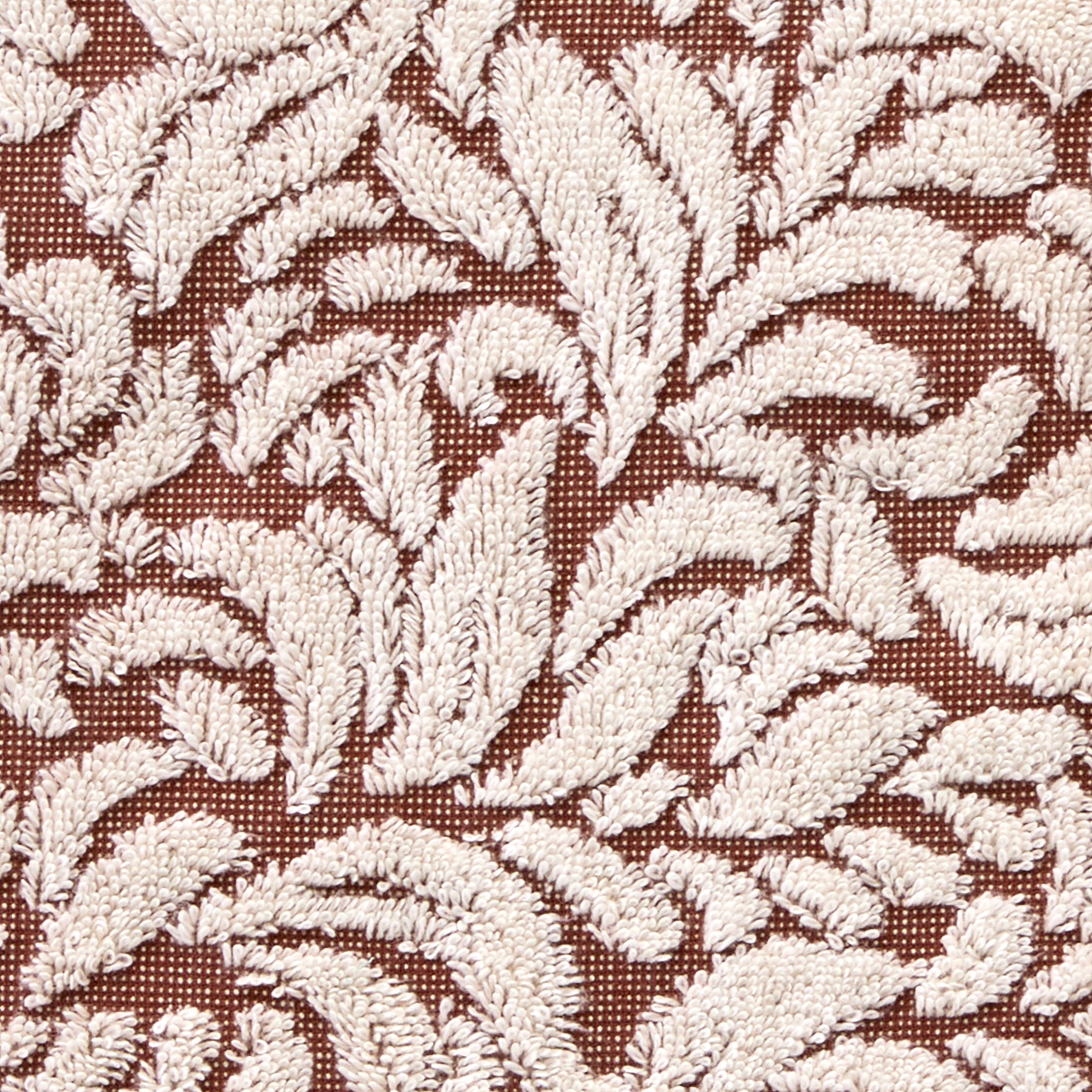 Renan Turkish Cotton Jacquard 2-Piece Hand Towel Set, Clay/Oxford