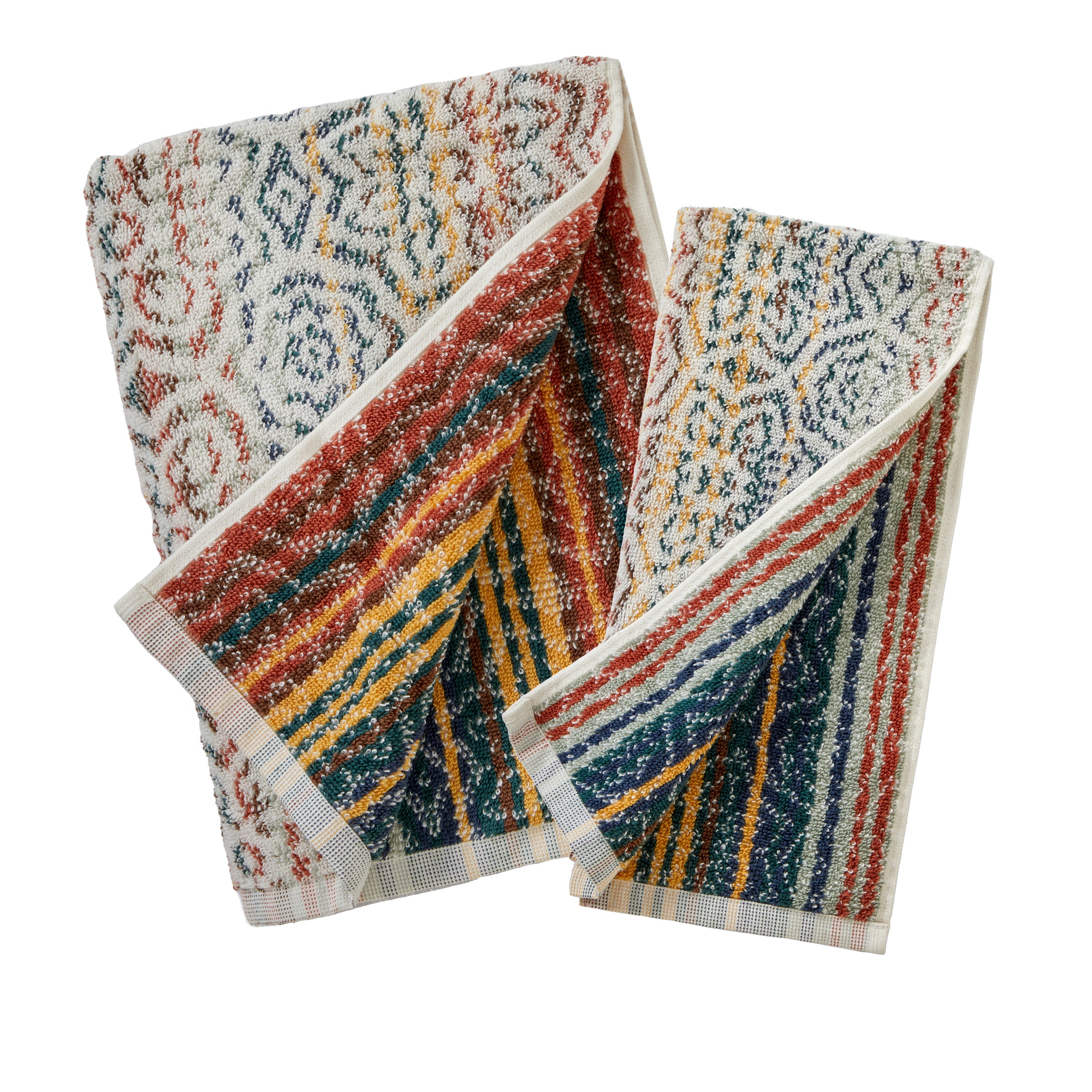 Rhapsody 2-Piece Hand Towel Set, Spice Multi