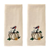 Robin On Pumpkin 2-Piece Hand Towel Set, Natural