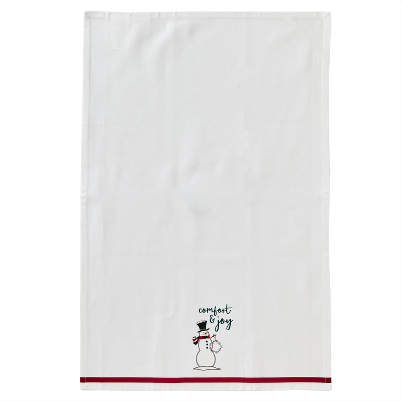 Rustic Plaid Snowman 2-Piece Dish Towel Set, Multi