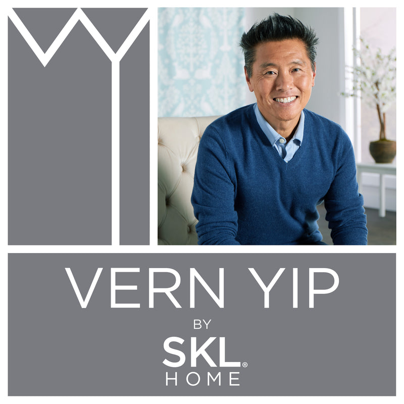 Vern Yip by SKL Home Bamboo Lattice Toothbrush Holder, White/Ecru