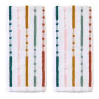 Modesto Stripe Jacquard  2-Piece Hand Towel Set, Multi