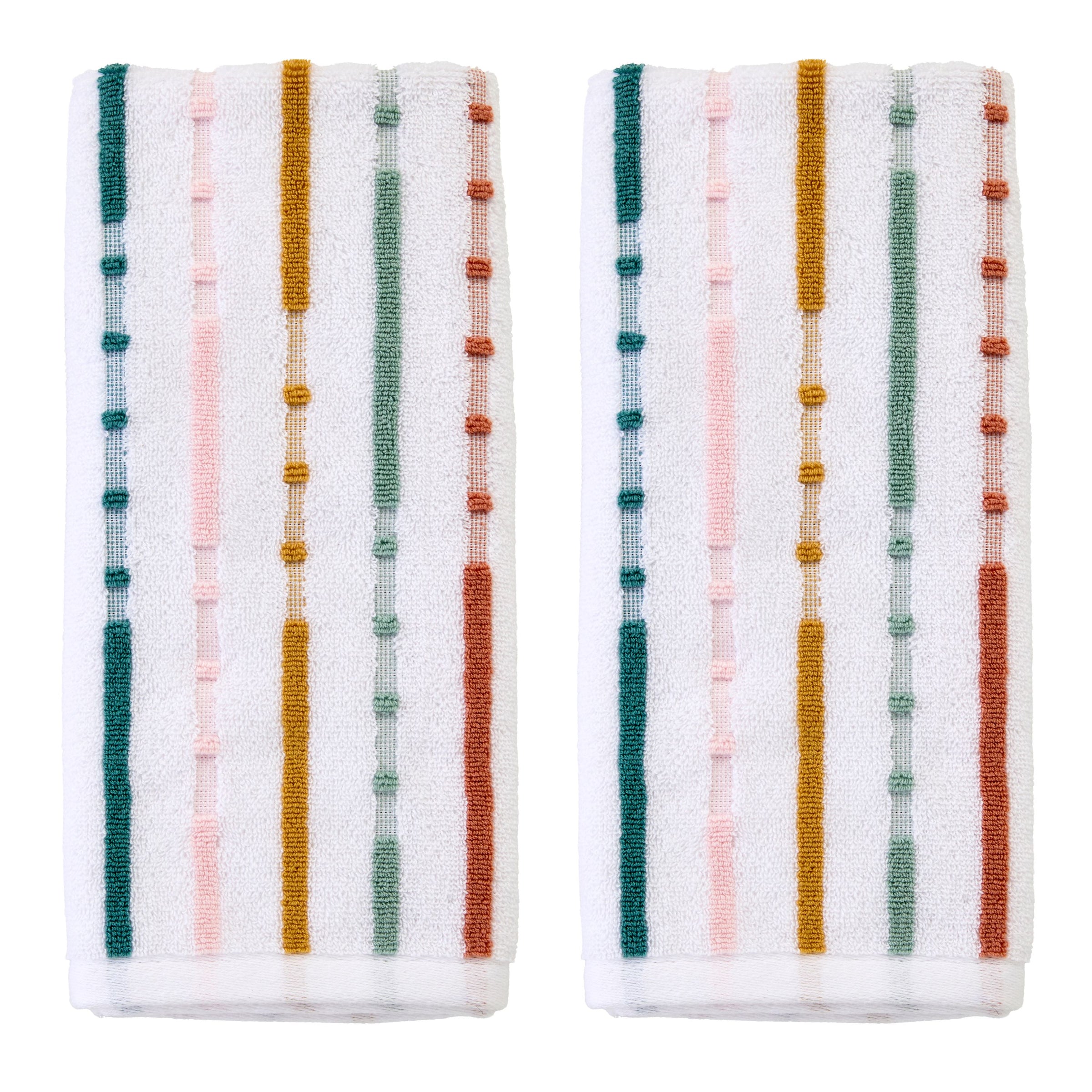 Modesto Stripe Jacquard  2-Piece Hand Towel Set, Multi