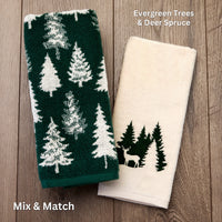Evergreen Trees 2-Piece Hand Towel Set, Evergreen