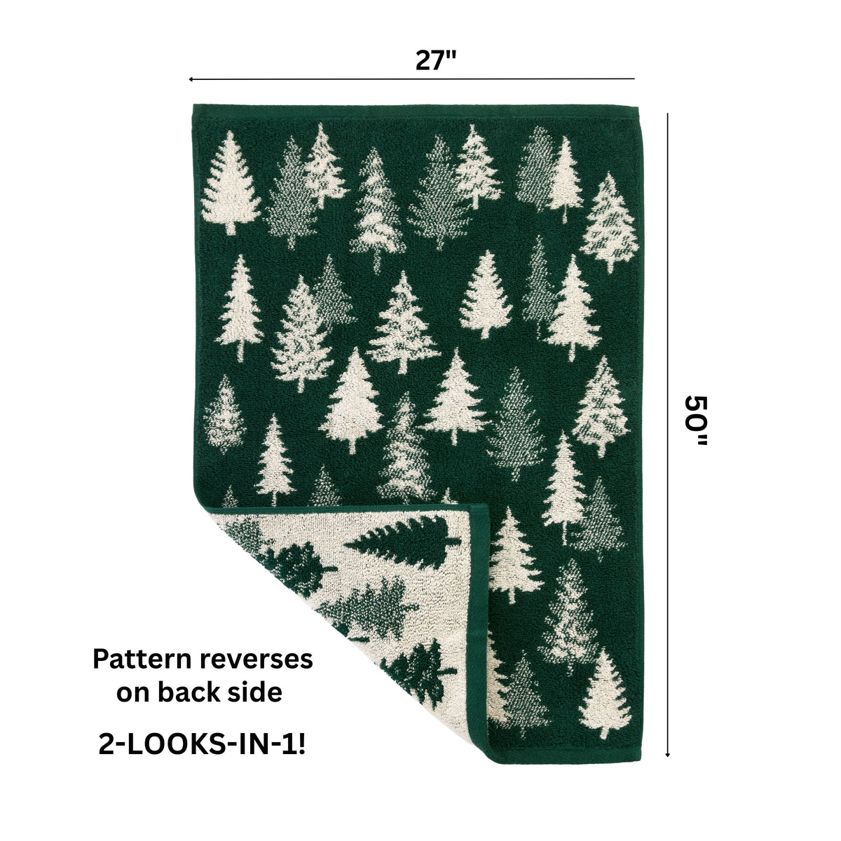 Evergreen Trees Bath Towel, Evergreen