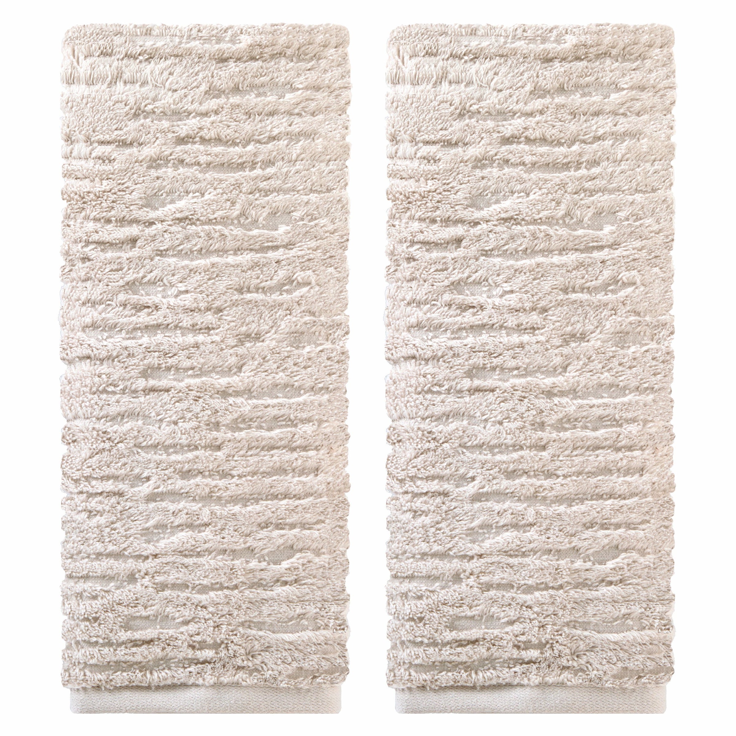 CloudSoft Cotton Luxury 2-Piece Hand Towel Set, Oatmeal