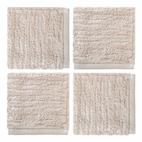 CloudSoft Cotton Luxury 4-Piece Washcloth Set, Oatmeal