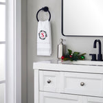 Wreath Monogram “S" 2-Piece Hand Towel Set, White