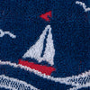 Sailboat Waves Jacquard 2-Piece Hand Towel Set, Navy