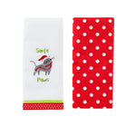 Santa Paws 2-Piece Dish Towel Set, Multi