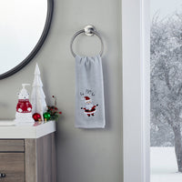 Santa 2-Piece Hand Towel Set, Gray