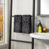 Spider Web Jacquard 2-Piece Hand Towel Set, Black