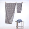 Scattered Snowflakes 4pc Bath & Hand Towel Set, Gray