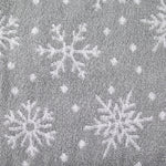 Scattered Snowflakes Jacquard Bath Towel, Gray