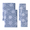 Scattered Snowflakes 4pc Bath & Hand Towel Set, Blue