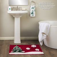 Scenic Winter Bath Rug, Red