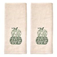 Scroll Pumpkin 2-Piece Hand Towel Set, Natural