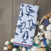 Seagull Sam Jacquard 2-Piece Hand Towel Set, White