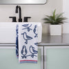 Seagull Sam Jacquard 2-Piece Hand Towel Set, White