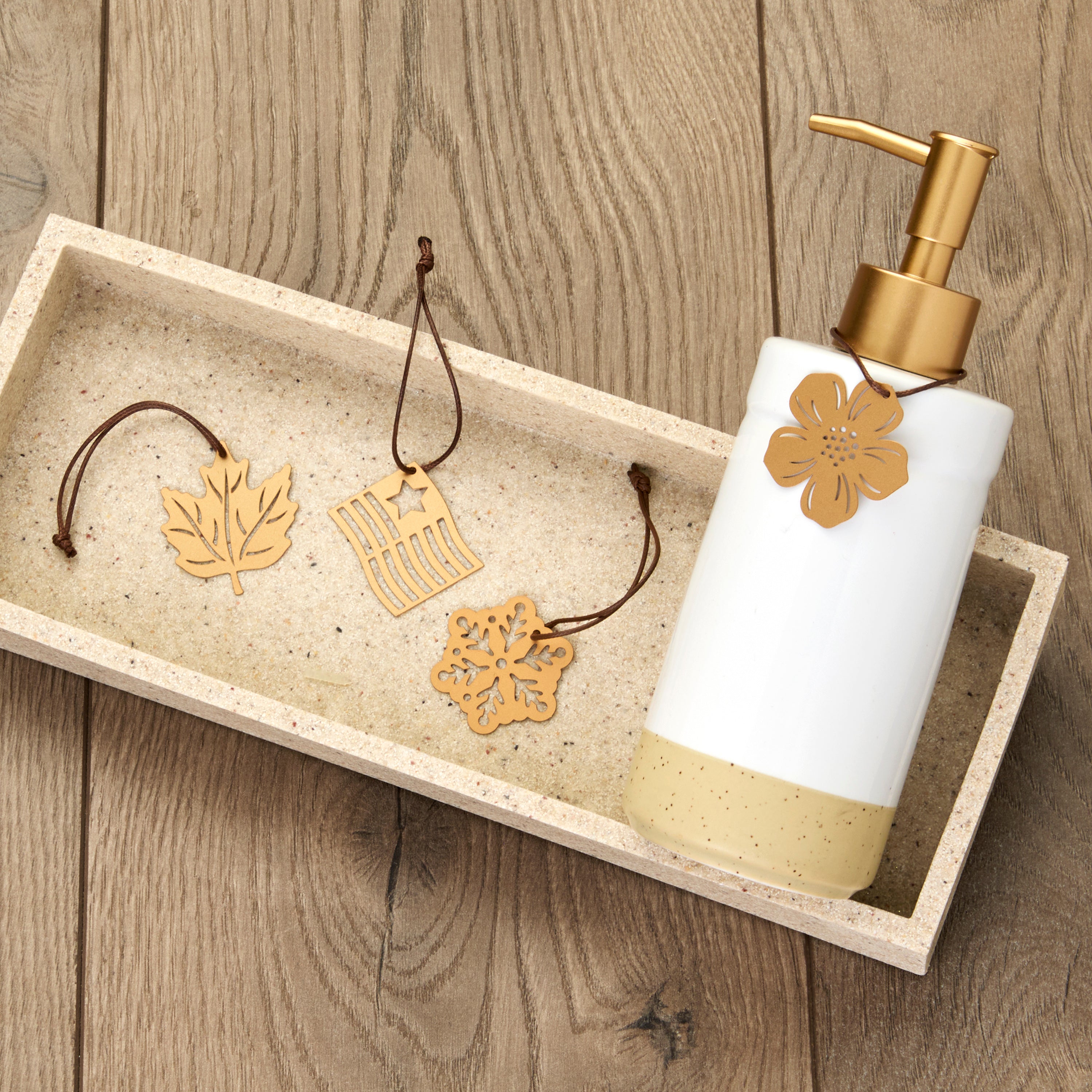 Seasonal Charm 5-Piece Soap Dispenser Set, White – SKL Home