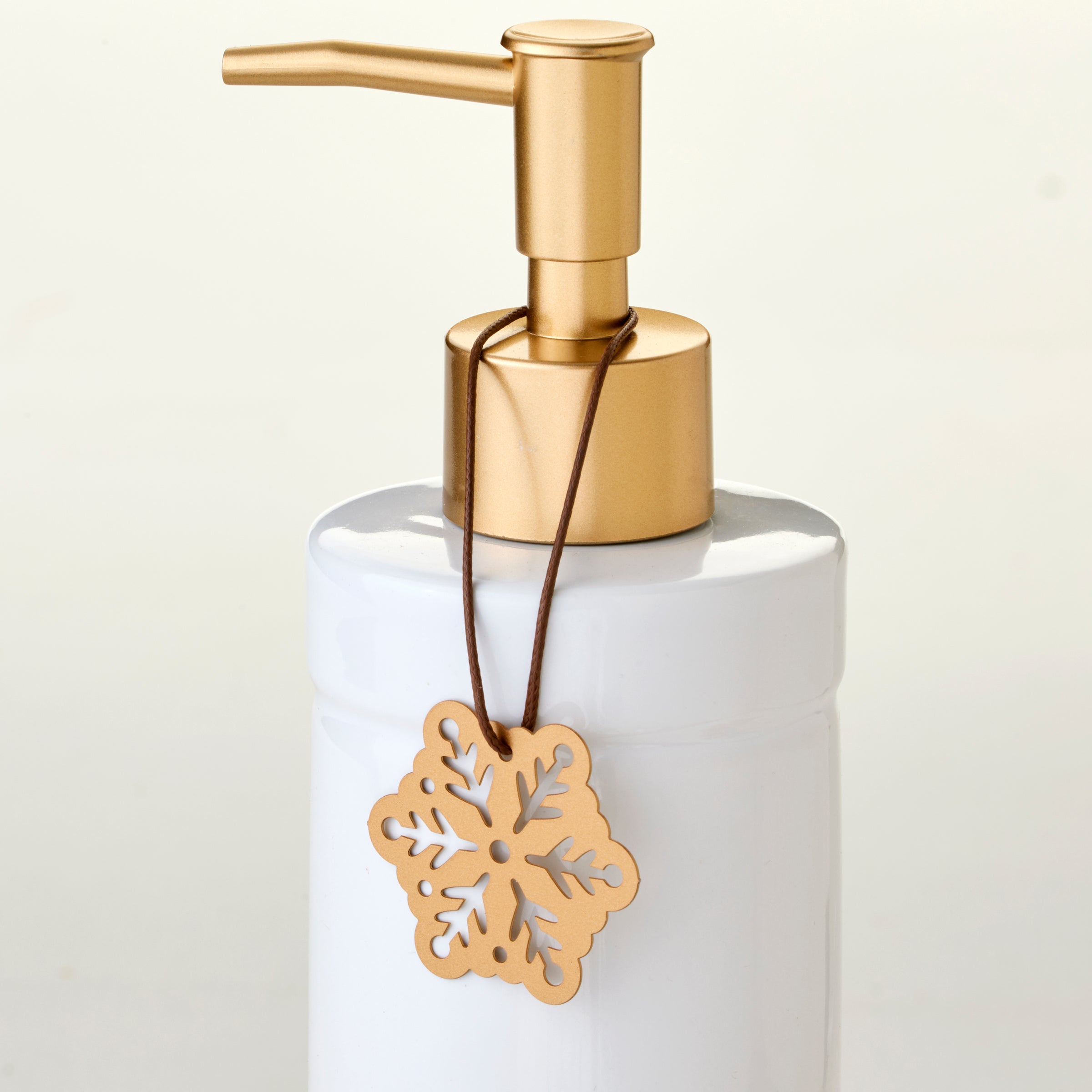 Seasonal Charm 5-Piece Soap Dispenser Set, White