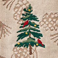 Seasonal Fir Jacquard 2-Piece Hand Towel Set, Wheat