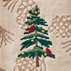 Seasonal Fir Jacquard 2-Piece Hand Towel Set, Wheat