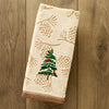 Seasonal Fir Jacquard 2-Piece Hand Towel Set, Wheat