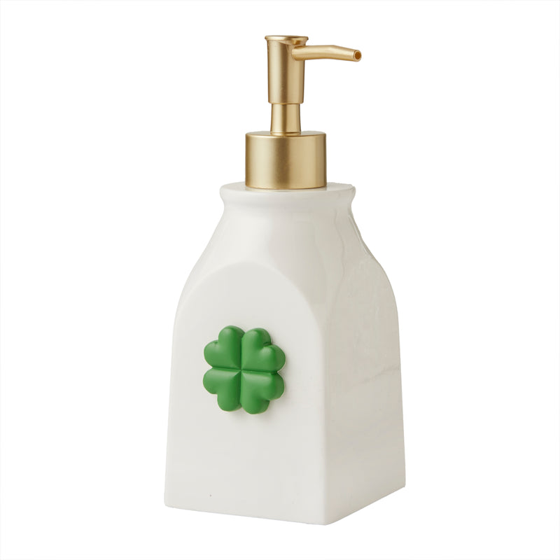 Seasonal Lotion/Soap Dispenser, White/Gold