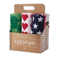 Seasonal Mixed Jacquard 6-Piece Hand Towel Gift Set, Multi