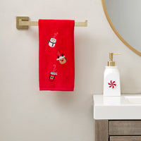 Holiday Drinks 2-Piece Hand Towel Set, Red