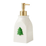 Seasonal Lotion/Soap Dispenser, White/Gold