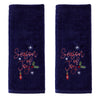 Season Of Joy 2-Piece Hand Towel Set, Navy