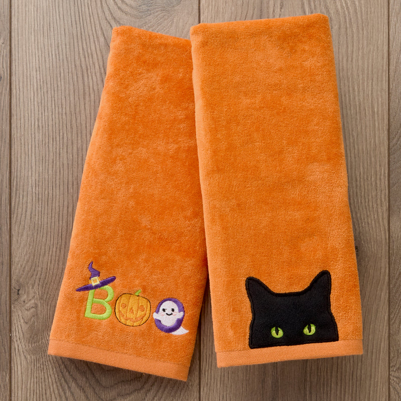 Boo 2-Piece Hand Towel Set, Orange