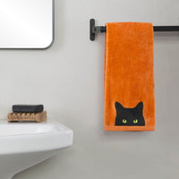 Shadow Eyes 2-Piece Hand Towel Set, Orange