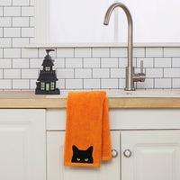 Shadow Eyes 2-Piece Hand Towel Set, Orange
