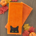 Shadow Eyes 2-Piece Hand Towel Set, Orange