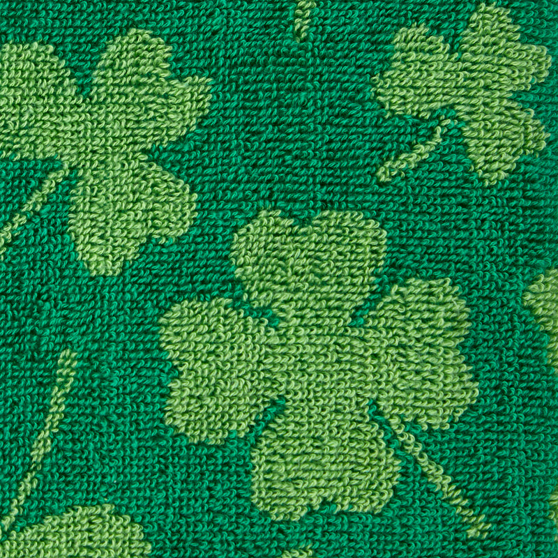 Shamrock Jacquard 2-Piece Hand Towel Set, Green