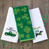 Shamrock Jacquard 2-Piece Hand Towel Set, Green