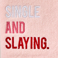 Single And Slaying 2-Piece Hand Towel Set, Light Blush